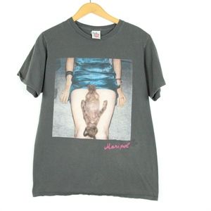 Junk Food Maripol Graphic Tee Shirt Cat Grey M